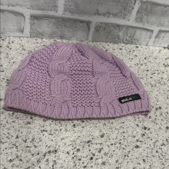 Women's Lavender Cable Knit Hat - Picture 1 of 3